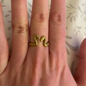 Verameat Adjustable Brass Flamingo Ring